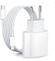 Gerçek Güç PD QC 4.0 Destekli Type-C Adaptör + Type-C to Lightning Kablolu Hızlı Şarj Seti iPhone 8'den 14'e Kadar Uyumlu
