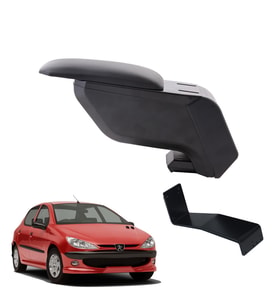 Peugeot 206 2013 Delmesiz Çelik Ayaklı Siyah Kolçak Kol Dayama