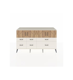 Kronos Konsol 4 Raflı 6 Çekmeceli 4 Kapaklı 176x59x99 Aytaşı-Çam/Aytaşı