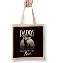 Daddy Son´s Hero Daughter´s Live Papa Dad Father Stepdad Bez Çanta Uzun Saplı