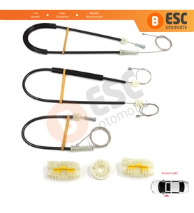 Seat Leon MK2 1P 1P1 2005-2012 5-Kapı HB 1P0837461A İçin Elektrikli Ön Sol Kapı Cam Kriko Tamir Seti