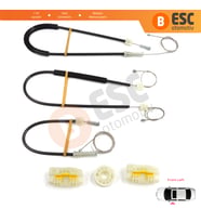 Seat Leon MK2 1P 1P1 2005-2012 5-Kapı HB 1P0837461A İçin Elektrikli Ön Sol Kapı Cam Kriko Tamir Seti