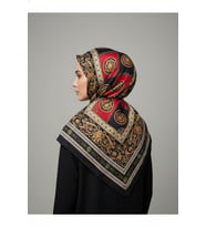 Soft Pamuklu Daire Desenli Şal