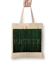 The Matrix Kod Yağmuru Bez Çanta Uzun Saplı