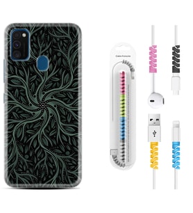 Samsung M21 M22 M23 M30 M31S M32 Kılıf Kablo Koruma Spiral Silikon Sarmaşıklar 1675