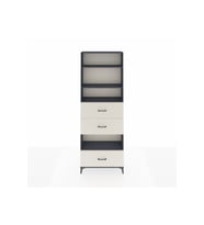 Arges Dolap 4 Raflı 3 Çekmeceli 88x30x243 Antrasit-Aytaşı