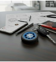 MG Logolu Modern Araba Anahtarlığı (Mavi)