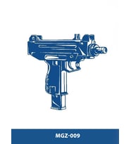 MGZ-009 MİNİ UZİ DESEN ORTA BOY YARI KALICI DÖVME-TATTO