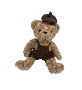 Sevimli Kıyafetli Ayi Peluş Oyuncak 40 Cm Hediyelik Uyku Arkadaşı (Çok Renkli)