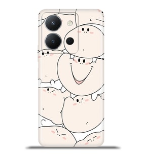Vivo Y36 Kapak HD Renkli Dizayn Silikon Kılıf - Cartoon Kuzular