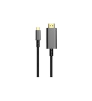 4K Destekli Type-C To HDMI Görüntü Aktarma Kablosu Telefon Tablet TV Uyumlu (Siyah)