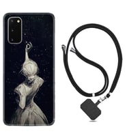 Samsung A02S A03S A10 A12 A13 A21S A22 Kılıf Boyun Askılı Silikon Star Woman 1332