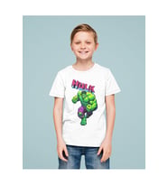 Hulk Baskılı Unisex Film Kahramanı Çocuk Tişört (1-12 Yaş)