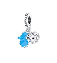Göz ve Fatma'nın Eli Karanlıkta Parlayan Charm  925 Ayar Gümüş