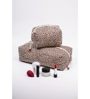 Makyaj Çantası 2 Set (Leopar)