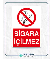 Sigara İçilmez 21x28 Arkası Yapışkanlı Levha