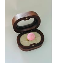 Pembe Daire Detay Çelik Ayarlamalı Yüzük