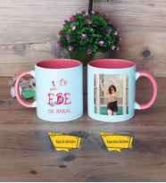 Ebeye Hediye Kupa Bardak Pembe Fotoğraflı Tıp Bayramı Ebeler Günü Hediyesi