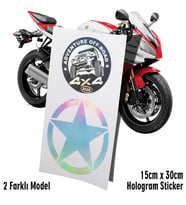 star yıldız hologram sticker set motosiklet kelebek cam bisiklet atv scooter araba uyumlu