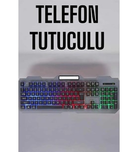 Q Klavye Rgb Işıklı Klavye Ve Mouse Seti Kablolu Mouse Hediyeliş