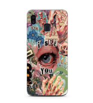 Samsung Galaxy A20/A30 Uyumlu Aesthetic Kolaj Desenli Şeffaf Telefon Kılıfı