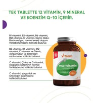 Vitago Multivitamin Koenzim Q-10 Tablet Takviye Edici Gıda