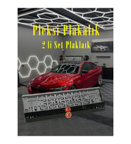 Ayyıldız Bayraklı Pleksi Takmatik Plakalık