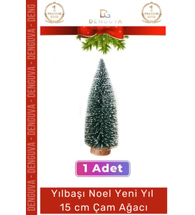 Mini Çam Masaüstü Minyatür Dekorasyon Küçük Süs Kar Yeni Yıl Noel Yapay Sedir Ağacı 15cm 1 Adet