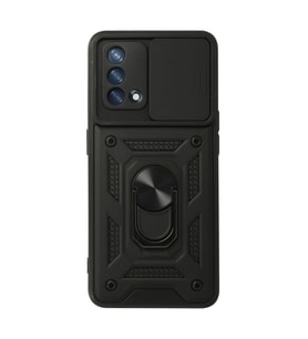A74 4G Kılıf Pars Lens Yüzüklü - Siyah