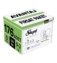 Sleepy Bebek Bezi Natural Beden:0 (0-3KG) Prematüre 176 Adet Avantaj Fırsat Pk