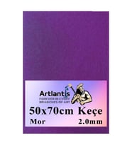 Mor Keçe 50x70 cm 2.0 mm 1 Adet Renkli Hobi Keçesi Elişi Keçesi Anasınıfı Kreş Okul Öncesi (Turuncu)