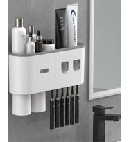Çok Fonksiyonlu Diş Fırçası Tutucu Otomatik Dispenser Bardaklı Organizer