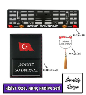 İSİMLİ PLAKALIK KİŞİYE ÖZEL ARAÇ PLAKALIK-RUHSAT KABI-AYNA SÜSÜ