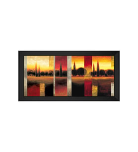Manzara Temalı Kanvas Tablo 50 x 70 cm Siyah Çerçeve