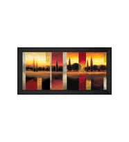 Manzara Temalı Kanvas Tablo 50 x 70 cm Siyah Çerçeve