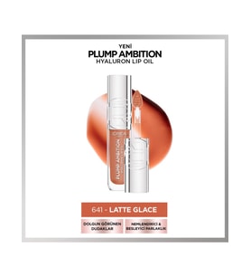 Loreal Parıs Plump Ambıtıon Hyaluron Lıp Oıl 641 Latte Glace