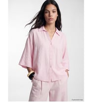 LCW Vision Pembe Oversize Armürlü Kadın Gömlek