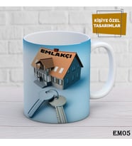 Emlakçı Temalı İsme Özel Kupa Bardak