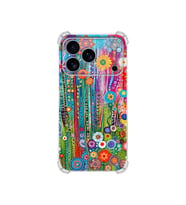 PrintiFy Kkapple iPhone 17pro ile Uyumlu Düşlerin Dansı Serisi Folklorik Bahçe Tasarımlı Uv Baskılı Köşe Korumalı Antişok Kılıf