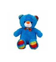 Sunman Oturan Kurdeleli Renkli Peluş Ayı 30 Cm