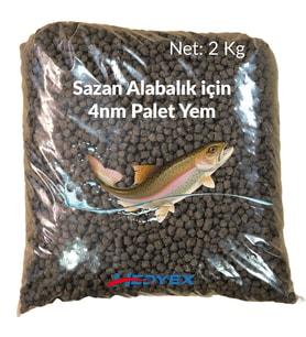 Hedyex 4nm Palet Yem 2Kg Sazan Alabalık için Palet Yem