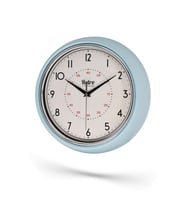 New-Max Premium Serisi Retro Tasarım Metal Kadranlı Bombeli Cam Özellikli 25 cm Ev ve Ofis Saati Mavi