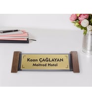 BK Gift Kişiye Özel Masa İsimliği (Beyaz)