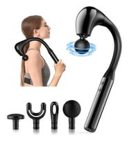 4 Başlıklı Uzun Saplı Ergonomik Profesyonel Sporcu Masaj Tabancası