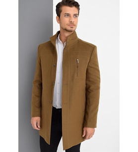 PLT8386 DEWBERRY ERKEK PALTO-CAMEL