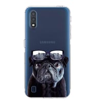 PrintiFy Samsung Galaxy A01 ile Uyumlu Köpek 3 Kamera Korumalı Şeffaf Kılıf