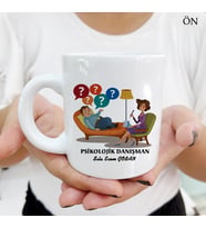 Psikolojik Danışman Renkli Tasarımlar ve Dekoratif Kişiye Özel Kupa Bardaklar
