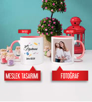 Sınıf Öğretmeni Kupa Bardak Pembe Fotoğraflı