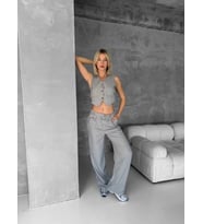 Essential Yelek Pantolon Takım Gri S255254