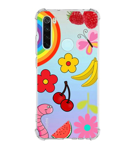PrintiFy Xiaomi Redmi Note 8 Uyumlu Water Color 5 Baskılı Şeffaf Köşe Korumalı Antişok Kılıf